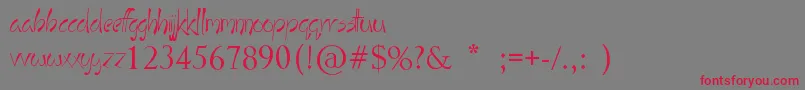 StayHolyOkay Font – Red Fonts on Gray Background