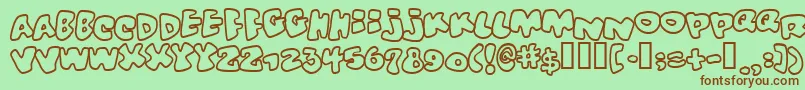 Vitaminoutline Font – Brown Fonts on Green Background