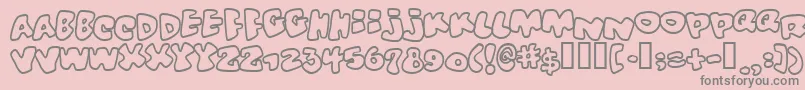 Czcionka Vitaminoutline – szare czcionki na różowym tle