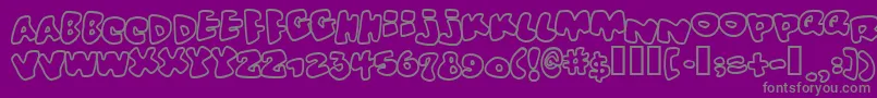 Vitaminoutline Font – Gray Fonts on Purple Background