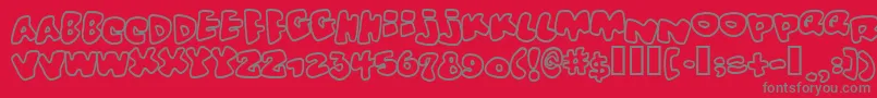 Vitaminoutline-Schriftart – Graue Schriften auf rotem Hintergrund