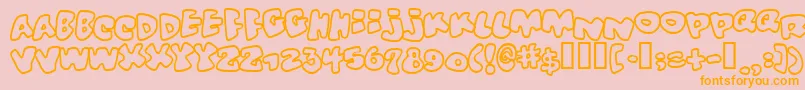 Vitaminoutline Font – Orange Fonts on Pink Background