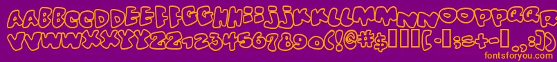 Vitaminoutline Font – Orange Fonts on Purple Background