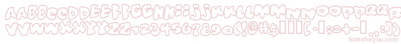 Vitaminoutline Font – Pink Fonts on White Background