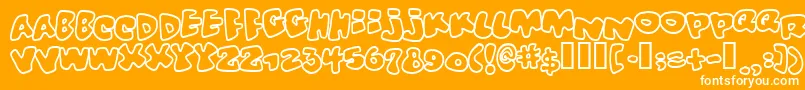 フォントVitaminoutline – オレンジの背景に白い文字
