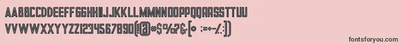 Tronboldinline Font – Black Fonts on Pink Background
