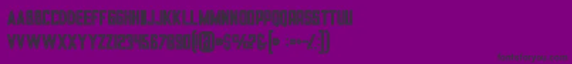 Tronboldinline Font – Black Fonts on Purple Background