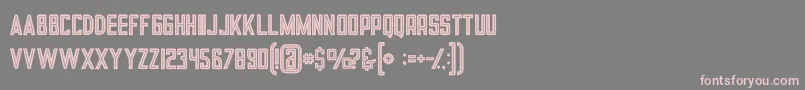 Tronboldinline Font – Pink Fonts on Gray Background