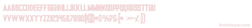 Tronboldinline Font – Pink Fonts on White Background