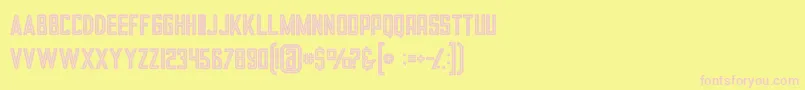 Tronboldinline Font – Pink Fonts on Yellow Background