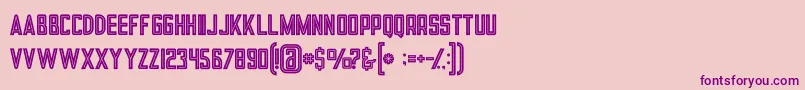 Tronboldinline Font – Purple Fonts on Pink Background