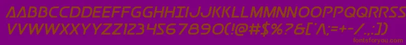 Postmaster Font – Brown Fonts on Purple Background