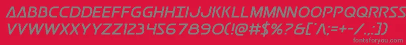 Postmaster Font – Gray Fonts on Red Background