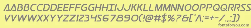 Postmaster Font – Gray Fonts on Yellow Background