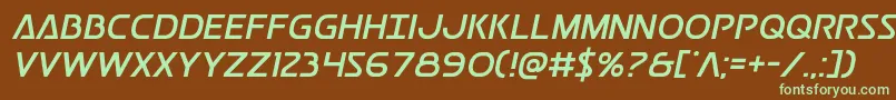 Postmaster Font – Green Fonts on Brown Background