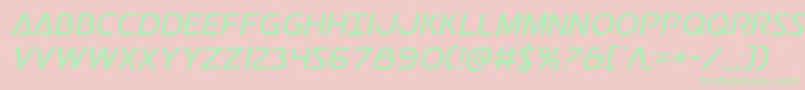 Postmaster Font – Green Fonts on Pink Background