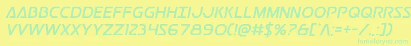 Postmaster Font – Green Fonts on Yellow Background