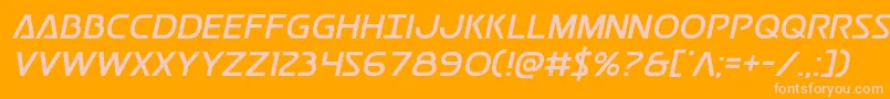 Postmaster Font – Pink Fonts on Orange Background