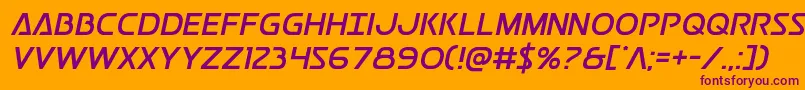 Postmaster Font – Purple Fonts on Orange Background