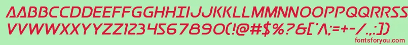 Postmaster Font – Red Fonts on Green Background