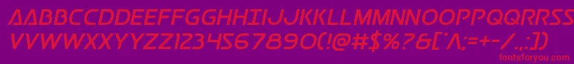 Postmaster Font – Red Fonts on Purple Background