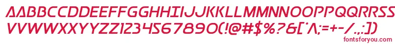 フォントPostmaster – 白い背景に赤い文字