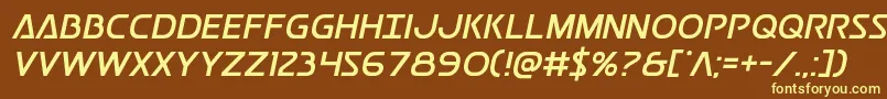 Postmaster Font – Yellow Fonts on Brown Background