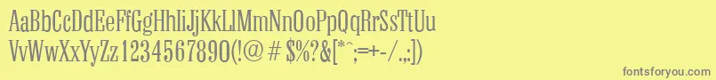 ColonelserialLightRegularフォントについての詳細 フォントColonelserialLightRegular – 黄色の背景に灰色の文字