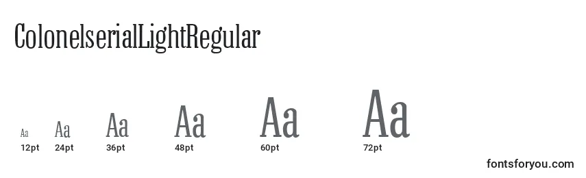 ColonelserialLightRegular Font Sizes