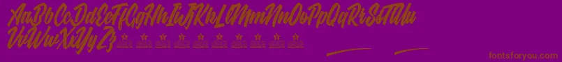 Подробнее о шрифте EbonyEyesPersonalUse Шрифт EbonyEyesPersonalUse – коричневые шрифты на фиолетовом фоне