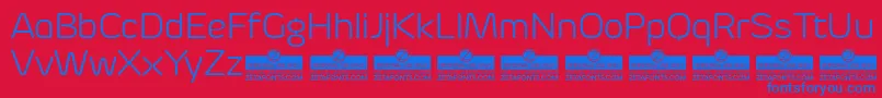 ByomLightTrial Font – Blue Fonts on Red Background