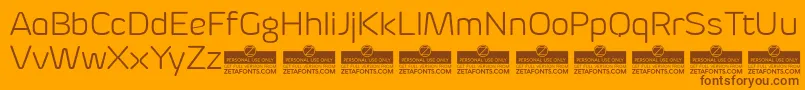 ByomLightTrial Font – Brown Fonts on Orange Background