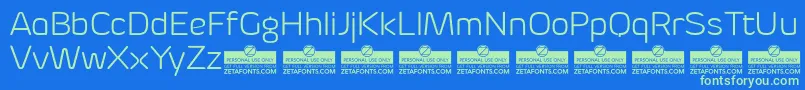 ByomLightTrial Font – Green Fonts on Blue Background