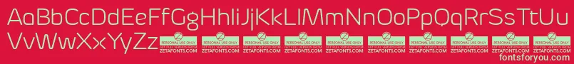 ByomLightTrial Font – Green Fonts on Red Background