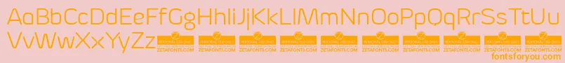 ByomLightTrial Font – Orange Fonts on Pink Background