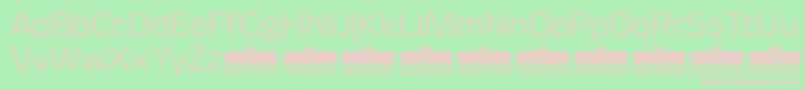 ByomLightTrial Font – Pink Fonts on Green Background