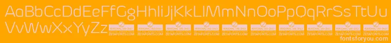 ByomLightTrial Font – Pink Fonts on Orange Background