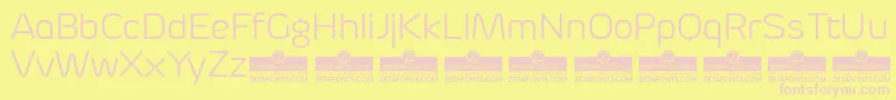 ByomLightTrial Font – Pink Fonts on Yellow Background