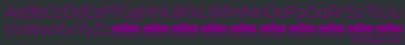 ByomLightTrial Font – Purple Fonts on Black Background