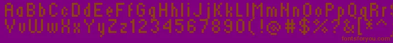 Standard0758 Font – Brown Fonts on Purple Background
