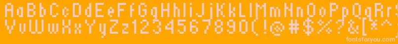 Standard0758 Font – Pink Fonts on Orange Background