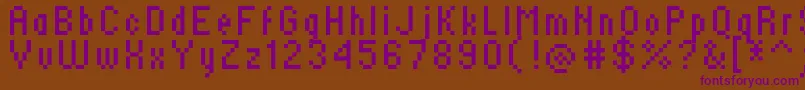 Standard0758 Font – Purple Fonts on Brown Background