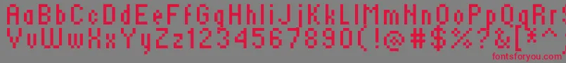 フォントStandard0758 – 赤い文字の灰色の背景