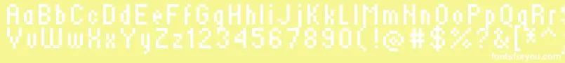 Standard0758 Font – White Fonts on Yellow Background
