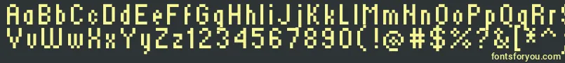 フォントStandard0758 – 黒い背景に黄色の文字