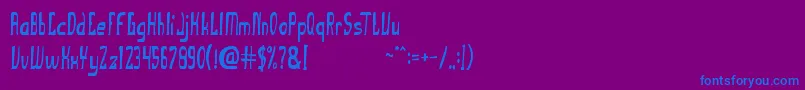 TheUglyFont Font – Blue Fonts on Purple Background