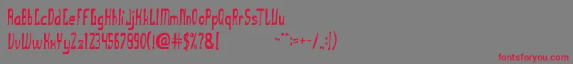 TheUglyFont Font – Red Fonts on Gray Background