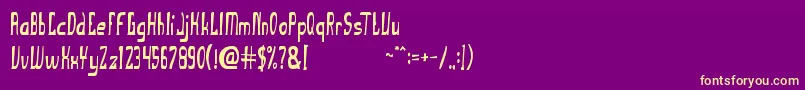 TheUglyFont Font – Yellow Fonts on Purple Background