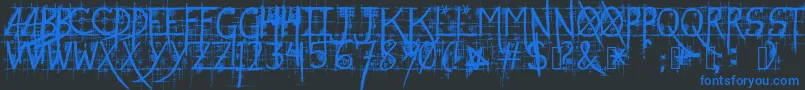 StreetGothic Font – Blue Fonts on Black Background