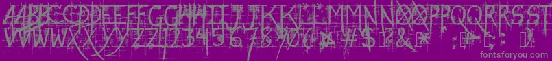 Шрифт StreetGothic – серые шрифты на фиолетовом фоне